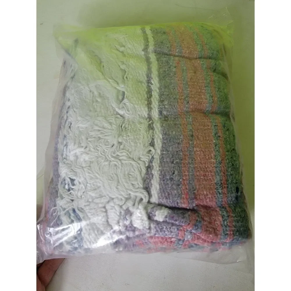 Striped Beach Blanket Blue And Pink 48